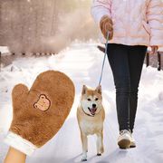 【2023秋冬新作】 ペット ボア手袋 ペット雑貨 韓国風 可愛い 犬猫兼用 暖かい 防寒対策