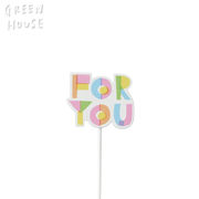 ■GREEN HOUSE(グリーンハウス）■■2024SS　新作■　木製プレートピック　レインボー　FOR YOU