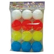 ミスターカラー野球ボール ダース袋入YL、BL、WH、RD 1005