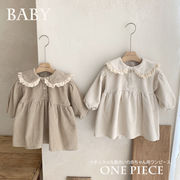 2023新作  韓国子供服 ベビー  赤ちゃん ワンピース ナチュラル 襟 お出かけ 可愛い スカート ホワイト