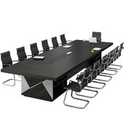 会議テーブル　大型会議テーブル　ミーティングテーブル　(塩ビ)エッジバンド　収納可能　シンプルモダン
