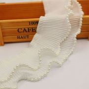 シフォンレース　ギャザー　フリル　生地　飾りハンドメイド　裁縫素材　リボン手芸材料  DIY素材幅7.5cm