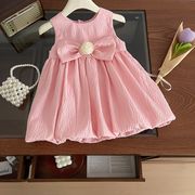 キッズワンピース　　ドレス　ノースリーブ　　90-140 夏服　韓国風　新作