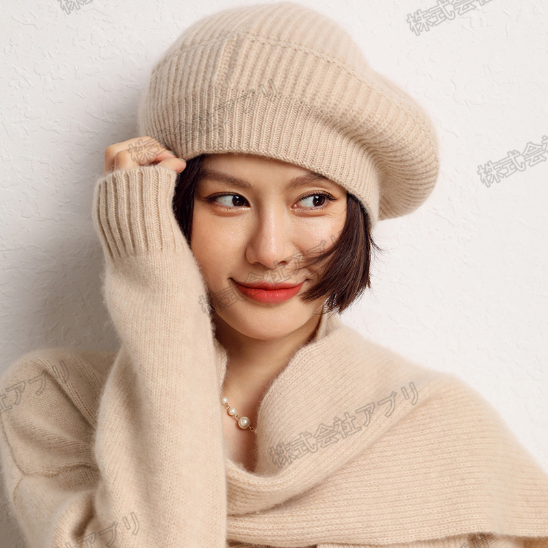 [真里] Natural Basic ベレー帽（毛80％、カシミヤ20％） 楽天市場】カシミア ベレー帽の通販