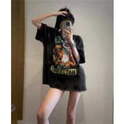 【予約222346】大きいサイズ春夏新作 韓国 レディース ファッション Tシャツ ワンピースLL-4L