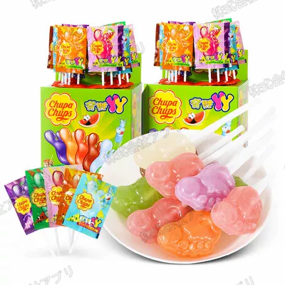 【60本入】Chupachups　ロリポップ　足型　5味　サイダー　コーラ　ぶどう　オレンジ　イチゴ　大人気