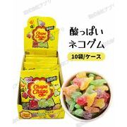 【10袋入】Chupachups　酸っぱい　ネコグム　カワイイ　猫　ミックス果物味　大人気　咀嚼音　SNS話題