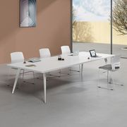 会議用テーブル ミーティングテーブル 大型会議用デスク オフィステーブル テーブル ホワイト