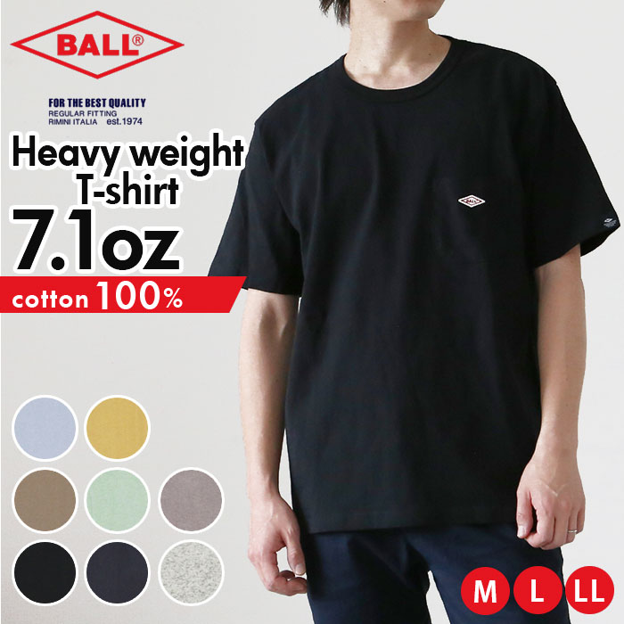 Tシャツ メンズ 半袖 オシャレ ブランド 無地 ゆったり BALL 50501 Lサイズ Mサイズ
