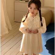 2024    長袖ワンピース    韓国風子供服    キッズ服    スカート