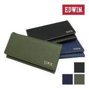 エドウイン EDWIN 財布 サイフ 長財布 メンズ レディース メタリックレター リップル合皮 カード収納
