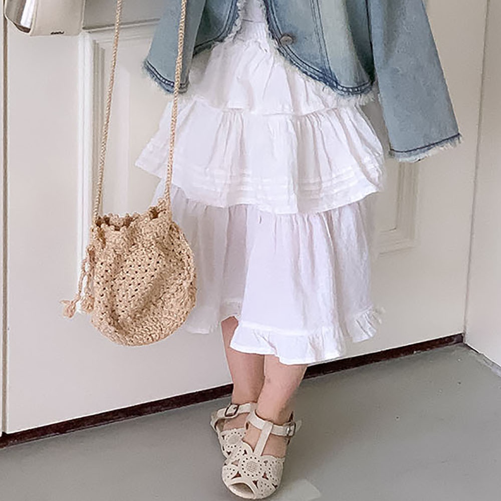 ★Girls★　子供服　80~140cm　ティアードスカート　ロングスカート　韓国キッズファッション