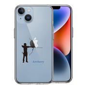 iPhone 14 Plus 側面ソフト 背面ハード ハイブリッド クリア ケース アーチェリー 洋弓