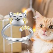かわいい 猫のリング  人気 ファッション猫の指輪  猫アクセサリー ネコの雑貨 猫モチーフ男女兼用