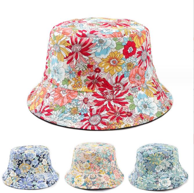 帽子　レディース 　アウター　バケットハット　花柄　可愛い　4色