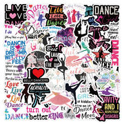 60枚  バレエ少女 ステッカー  ダンス テッカー  手帳素材  可愛い バレエ雑貨