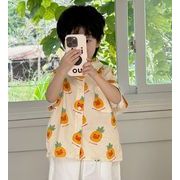 2024 INS 夏新作  韓国風子供服  果物  トップス  シャツ  男女兼用  2色