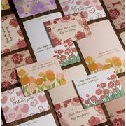 花柄  母の日  バレンタインデー   誕生日  贈り物  プレゼント メッセージカード   封筒付き  記念日道具