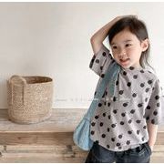 2024 韓国風子供服  ベビー服  りんご  トップス 半袖  可愛い  Tシャツ  2色