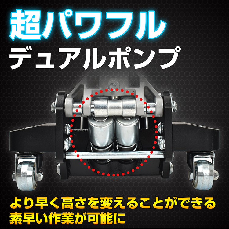 ジャッキ2.5t ガレージジャッキ低床 フロアジャッキ 低床車対応 