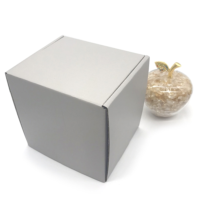 箱 ハーバリウム リンゴ対応 シンプル 無地 グレー ラッピング プレゼントボックス ギフトボックス
