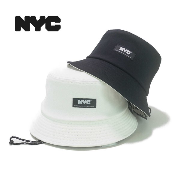 NYCライセンスチャンキーロゴネームバケットハット　ヤング帽子