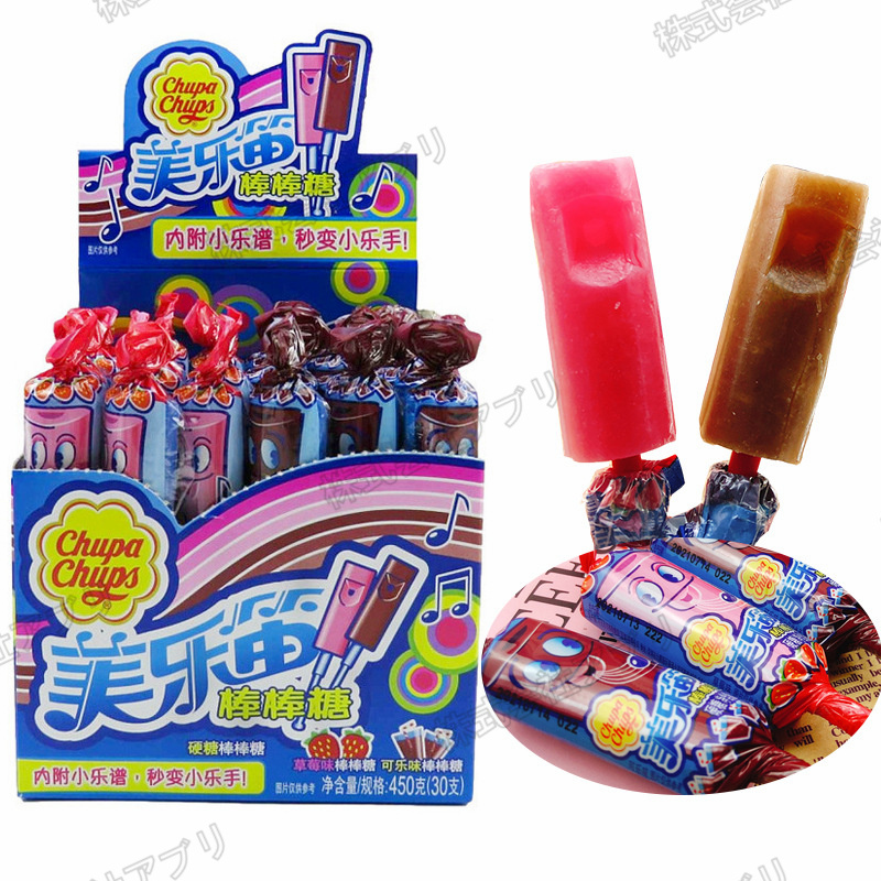 【30本入】ChupaChups 口笛ロリポップ　８スケール　イチゴ味　コーラ味　音楽　INSで話題　大人気