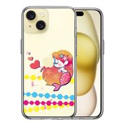 iPhone 15 Plus 側面ソフト 背面ハード ハイブリッド クリア ケース Young mermaid 2