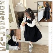 2024新作韓国子供服 ストラップのスカート  キッズ服  袖なし ワンピース90-150cm