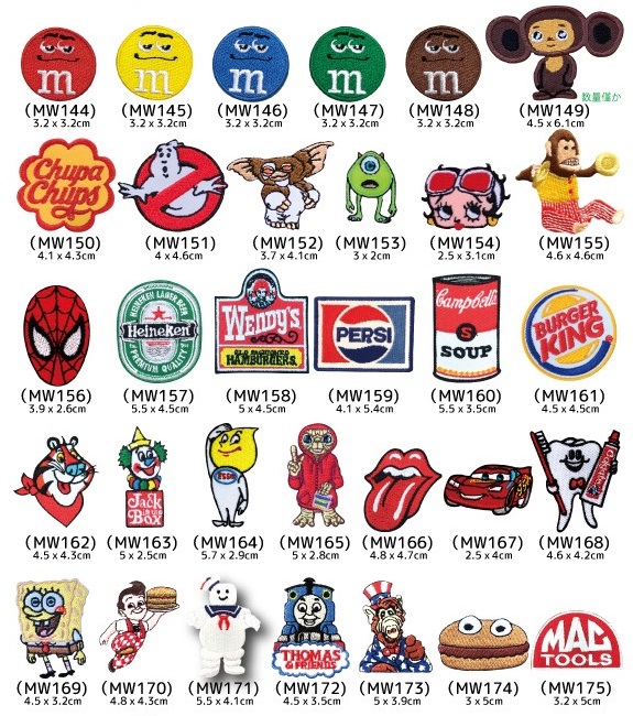 ミニ ワッペン アメリカン アドバタイジング キャラクター