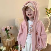 ★Girls★　子供服　80~140cm　キッズフーディー　帽子追記トレーナー　韓国キッズファッション