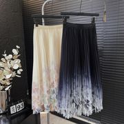 ロングスカート　チュールスカート　リボン　レディース　INS　韓国ファッション　デザイン　春夏　3colors
