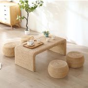 日本の畳わらの小さなコーヒーテーブルシンプルな創造的なティーテーブルホームローテーブル