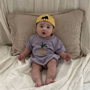 赤ちゃん夏モデル赤ちゃんハヤブサ赤ちゃんプリント大きなパイナップルのワンピース