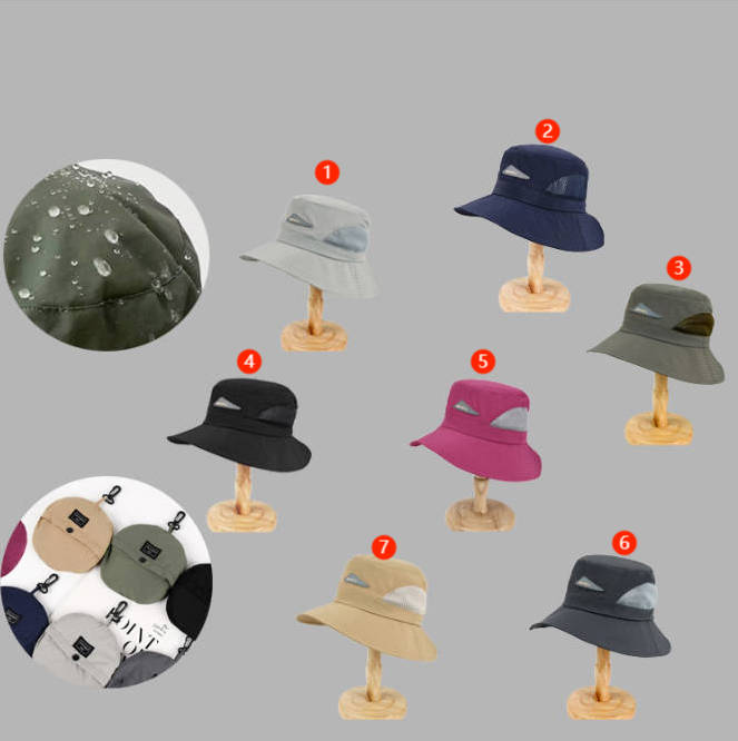 速乾防水漁師帽収納バッグ鉢帽夏の薄手アウトドア登山帽子男性け帽子女性