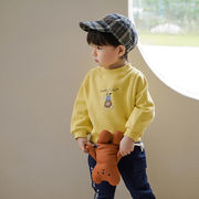 男の子、韓国の子供服、新しい秋のスタイル、ファッション、フリーストップ、ボトミングシャツ