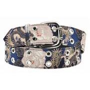 【新登場！Ripple 定番人気のカッコイイ龍とあでやかな牡丹をあしらったベルトです！】和柄ベルト　牡丹龍