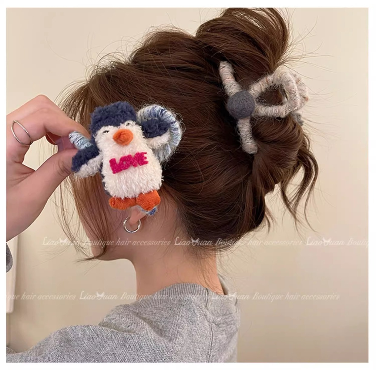ペンギン ベビーヘアクリップ ヘアピン ヘアゴム ヘアアクセサリー ペンギン ベビーヘアクリップ ヘアピン ヘアゴム ヘア