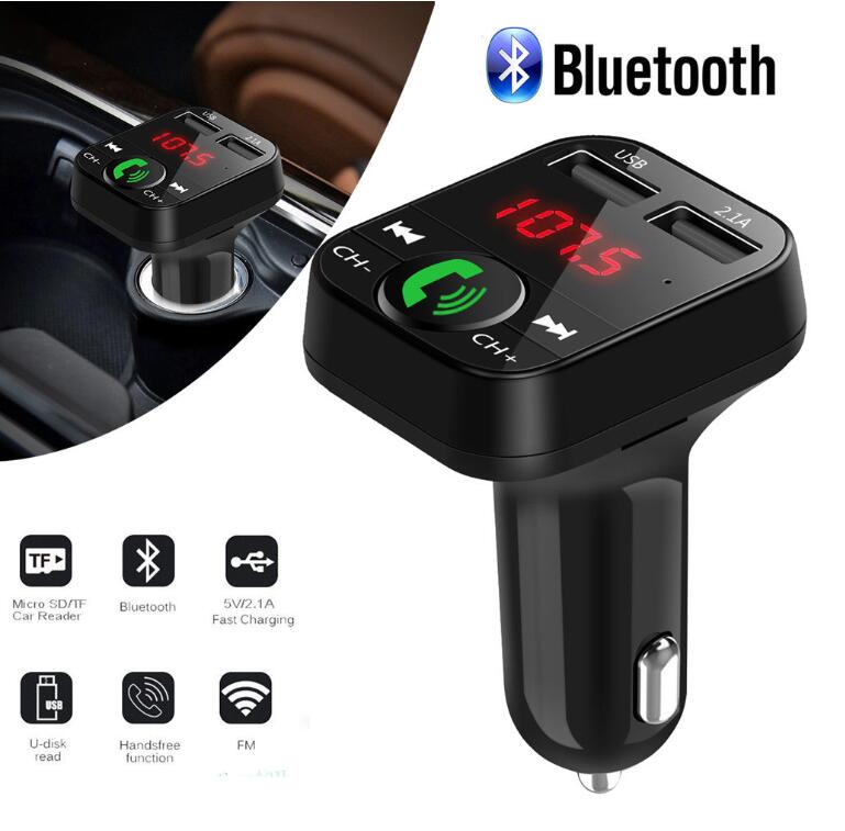 FMトランスミッター Bluetooth 5.0 iPhone Android USB充電 12V ハンズフリー通話