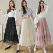春夏 新作 魅力を増すコツ 韓国ファッション スカート プリンセススカート レーヨン プリーツスカート