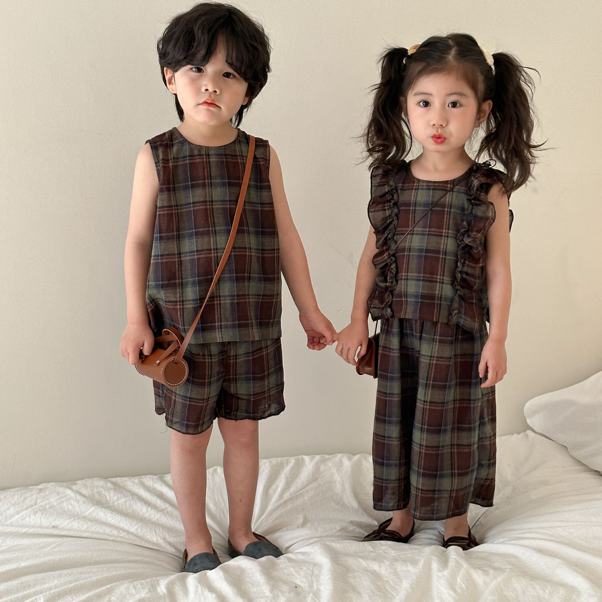 2024新作  ベビー服  子供服 半袖  男女兼用トップス+ズボン 2点セット 80-150cm