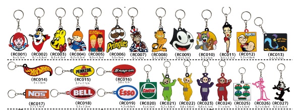 アメリカン アドバタイジング キャラクター ラバー キーホルダー キー