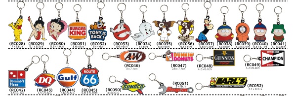 アメリカン アドバタイジング キャラクター ラバー キーホルダー キー