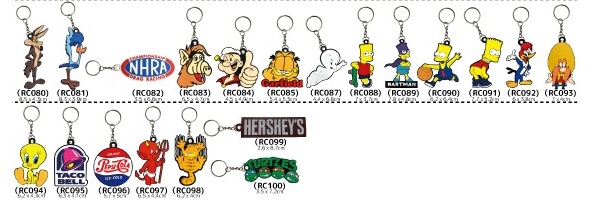 アメリカン アドバタイジング キャラクター ラバー キーホルダー キー