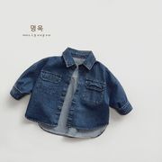 春秋子供服 子供 デニムシャツ 男の子 カジュアルトップス コート
