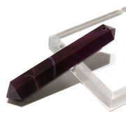 ペンダントトップ　スギライト　ダブルポイント　AAランク　南アフリカ産　ハンドカット（貫通穴）