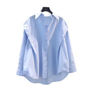 大幅値下  ゆったりする シャツ 綿 ブラウス  上着 2024春 デザインセンス 快適である フリル 長袖