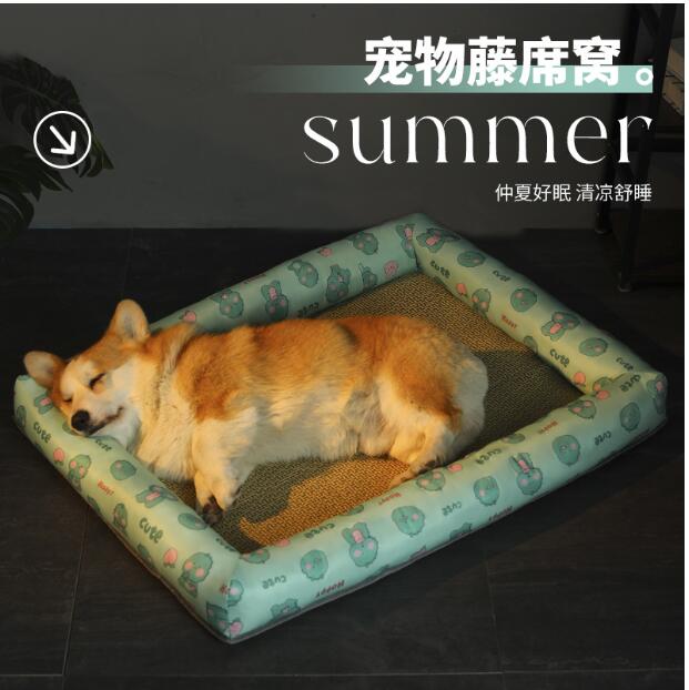 ペットベッド 春夏 洗える ふわふわ　夏涼しい クッション 熱中症 暑さ対策　ベッド 犬用  犬用品 寝床