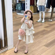 2024夏新作  ベビー服 韓国風子供服  女の子  キャミソールワンピース80cm-140cm