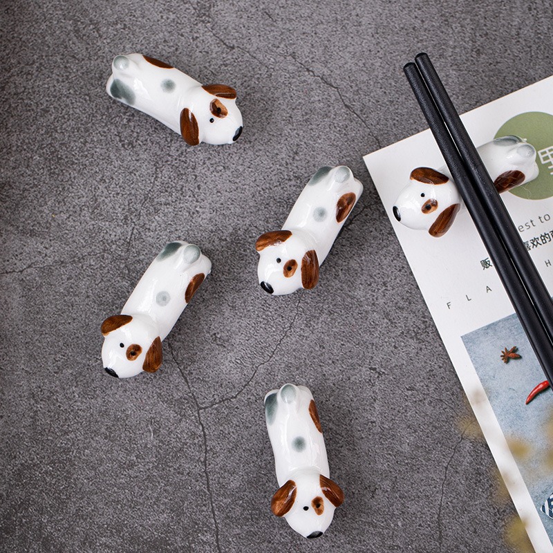 【k】箸置き 馬 犬 兎 カンガルー アンティーク 5点 インテリア 置物 箸置き 動物 可愛い犬 彩絵 陶器 日本風 家庭用 創造的 装飾品 小物